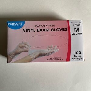 Procure Vinyl Gloves Size M